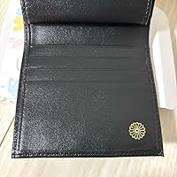 Amazon | 正規品 皇居 本革 菊の紋入り ブラック 二つ折り財布 東御苑