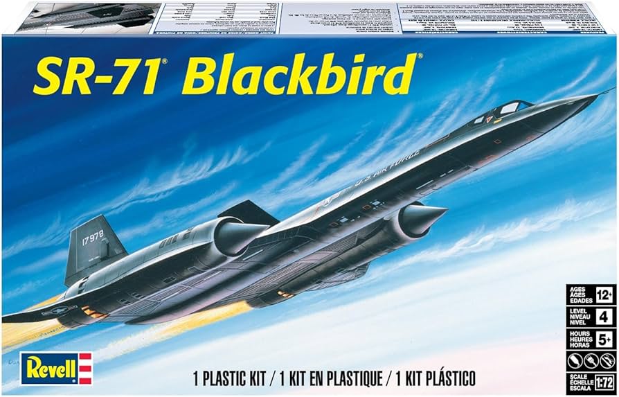 Revell 85-5810 SR-71 Blackbird Escala 1:72 66 peças Skill Level 4