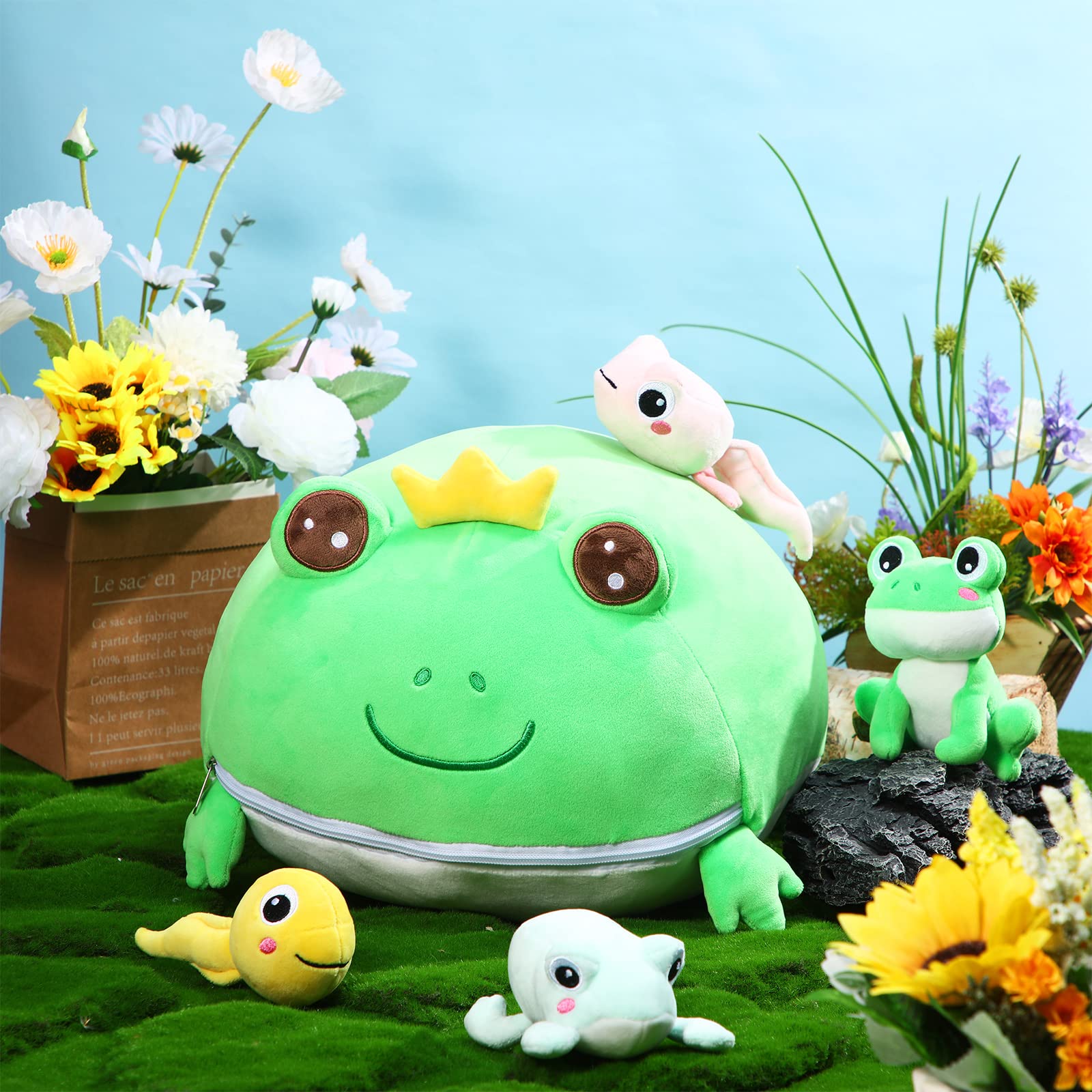 Amazon.co.jp: Pangda カエルのぬいぐるみ5点セット 14インチ 抱きしめ