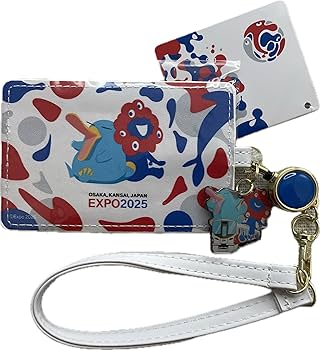 Amazon.co.jp: 大阪万博 合皮製 パスケース カードケース リール付き