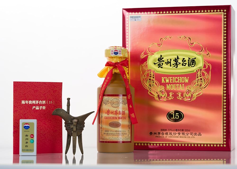Amazon.co.jp: 15年貴州茅台酒 アルコール53度500ml 箱付 中国酒 白酒