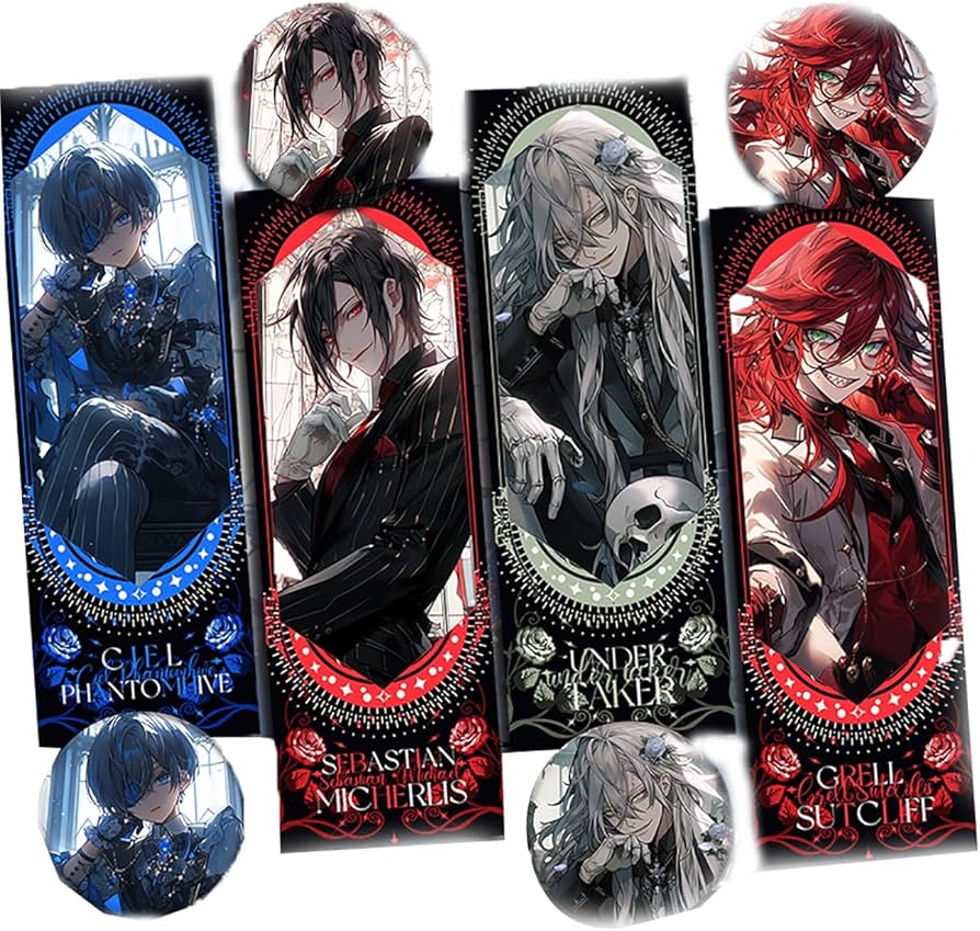 Amazon.co.jp: BNQ 黒執事 バッジ ブックマーク セット シエル