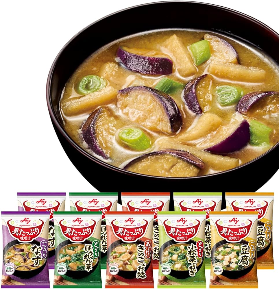 Amazon.co.jp: 具たっぷり味噌汁 味の素 5種のバラエティ 10食セット