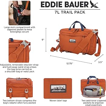 Amazon.com: Eddie Bauer 7L Trail Bag with Removeable Shoulder