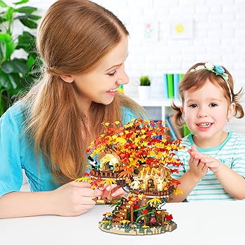 Amazon.com: HJPLPXH Cherry Blossom Bonsai Tree House Building