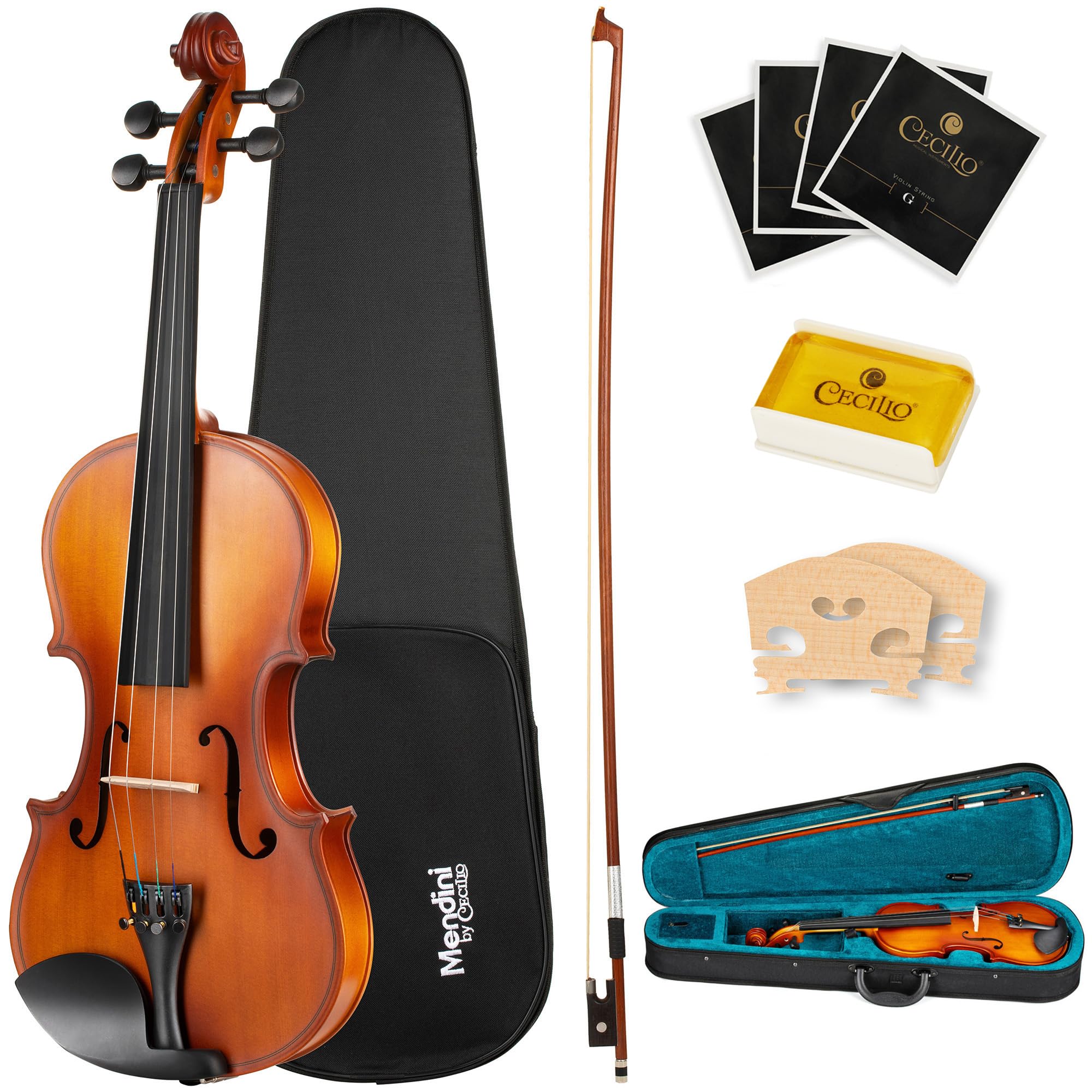 Amazon.com: Mendini by Cecilio 14-Inch Solid Wood Viola Set for