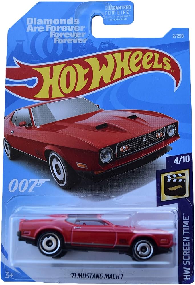 Amazon | Hot Wheels '71 Mustang Mach 1 2/250、レッド | ミニカー