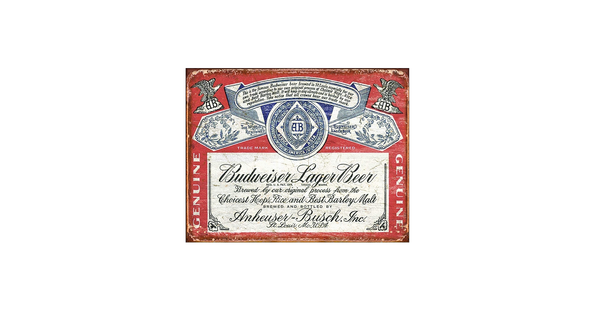 Amazon.com: Desperate Enterprises Budweiser Historic Label Tin