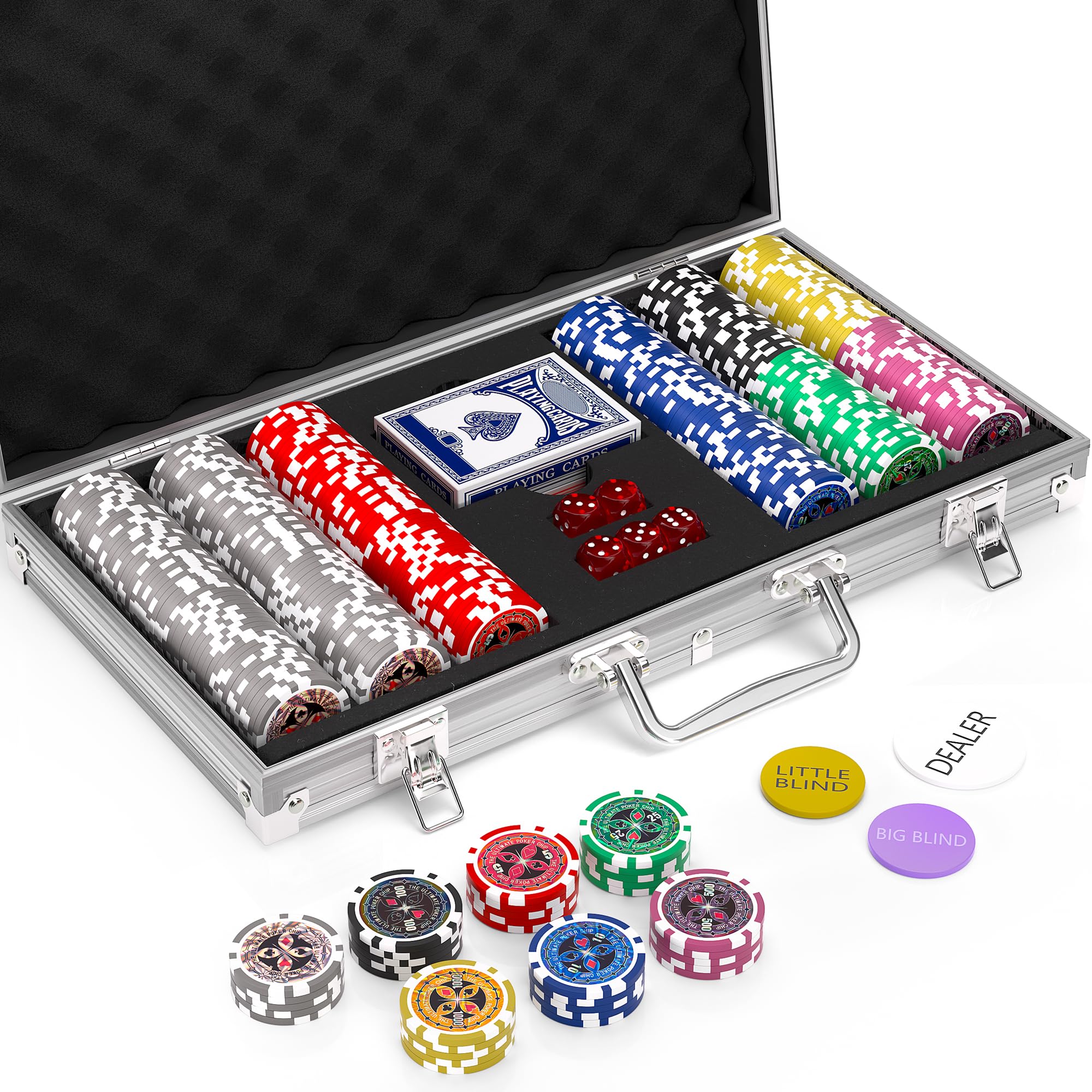 Amazon | ポーカーチップセット 金種ポーカーチップセット 番号付き