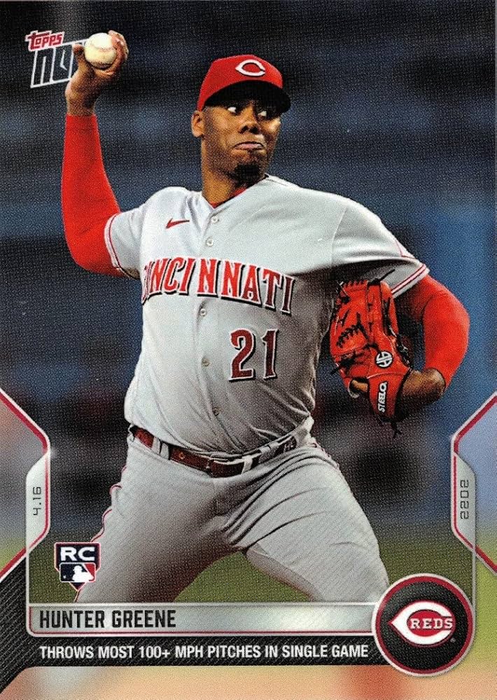 Amazon.com: 2022 Topps Now Baseball #61 Hunter Greene Rookie Card