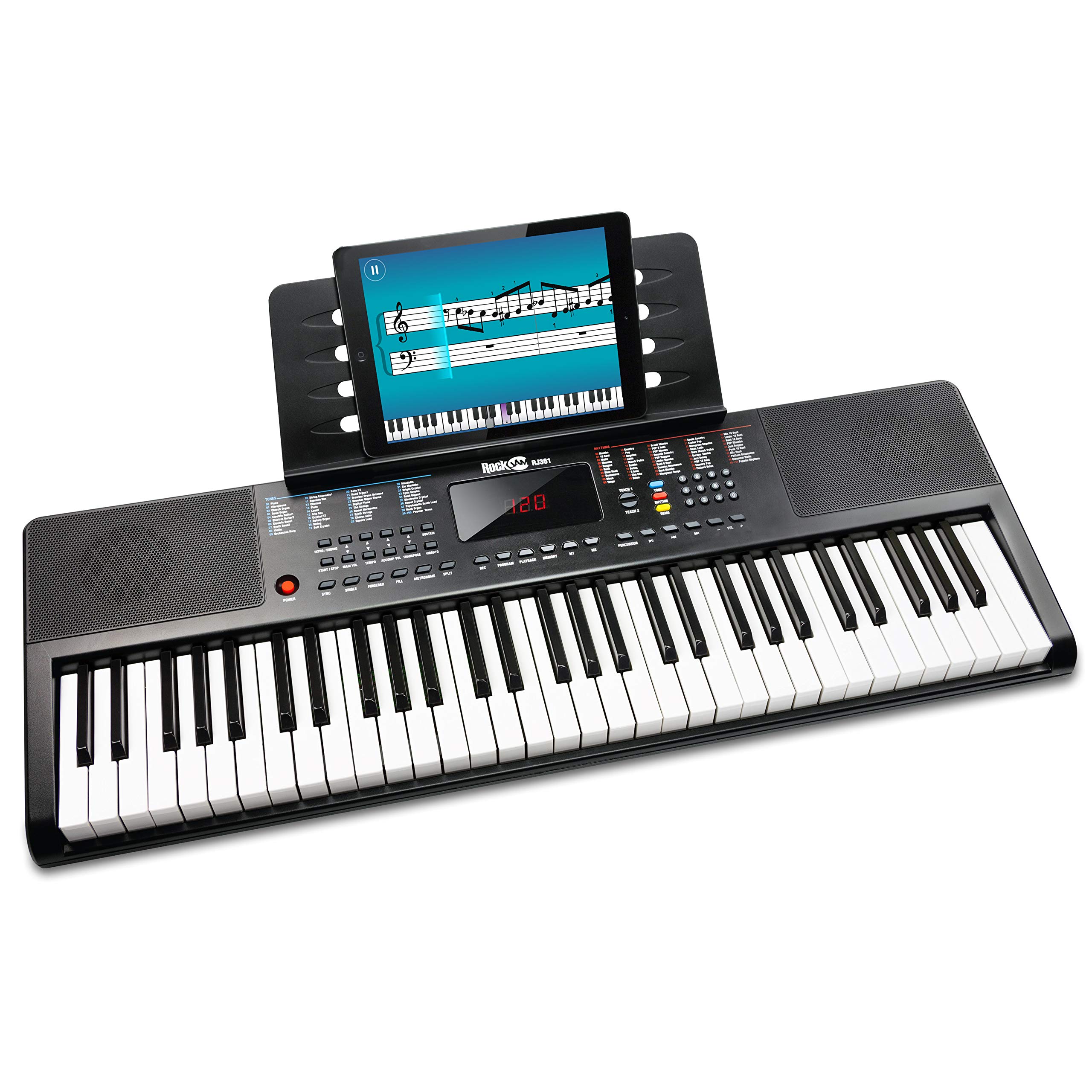 Amazon.com: RockJam 61 Key Keyboard Bundle with Keyboard Stand