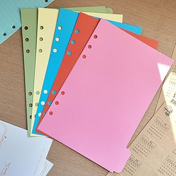 Amazon | DY.2ten 仕切カード A5 インデックスカード 6穴 5山 2組