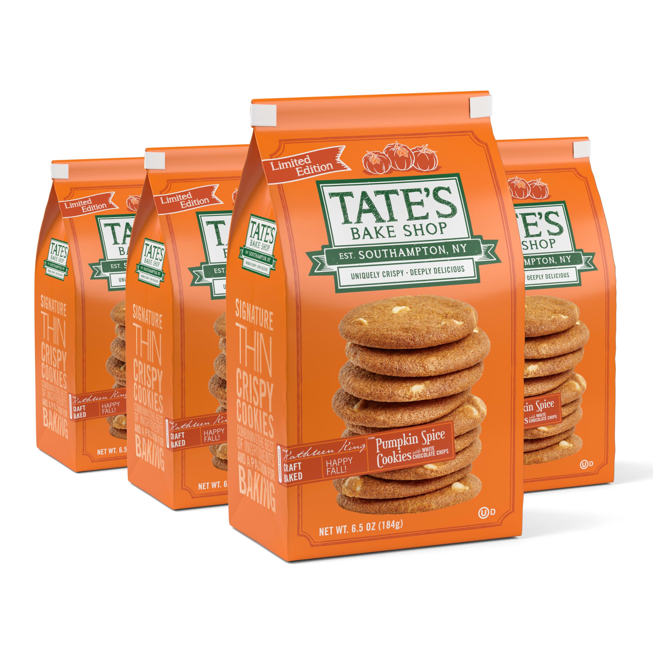 Amazon.com: Tate's Bake Shop Pumpkin Spice Cookies, Limited