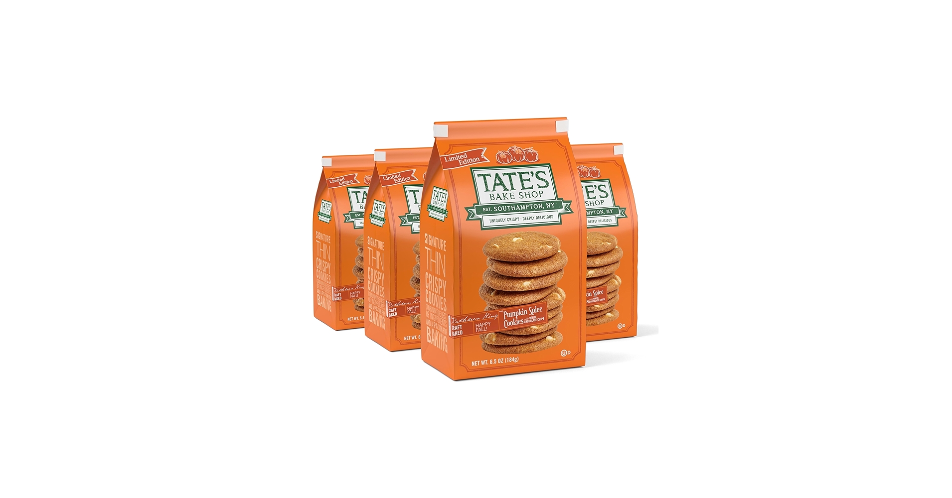 Amazon.com: Tate's Bake Shop Pumpkin Spice Cookies, Limited