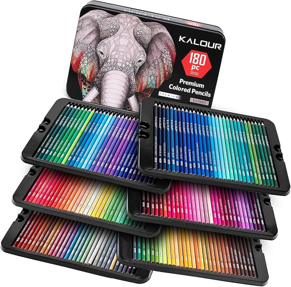 Amazon.co.jp: 色鉛筆 180色セット 油性色鉛筆 プロ専用ソフト芯色鉛筆