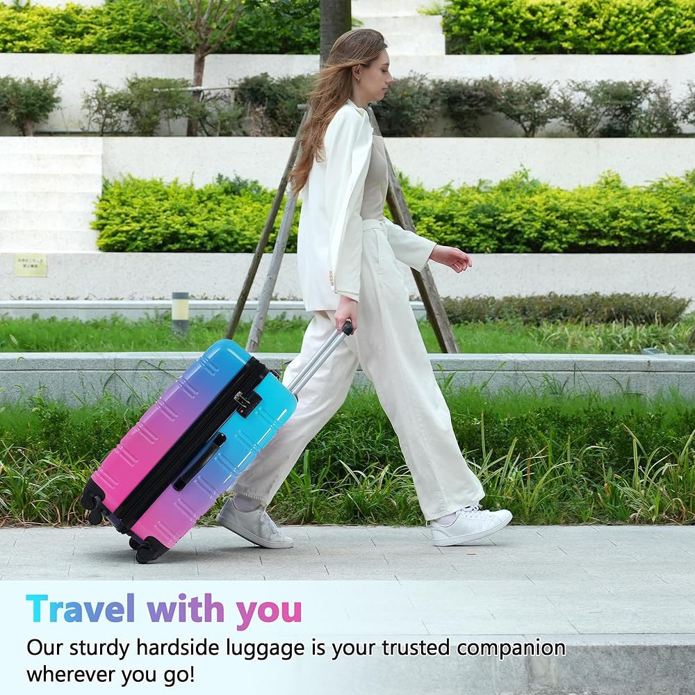 Amazon.com: Merax Suitcase Set, Hardshell Luggage Sets 3 Piece
