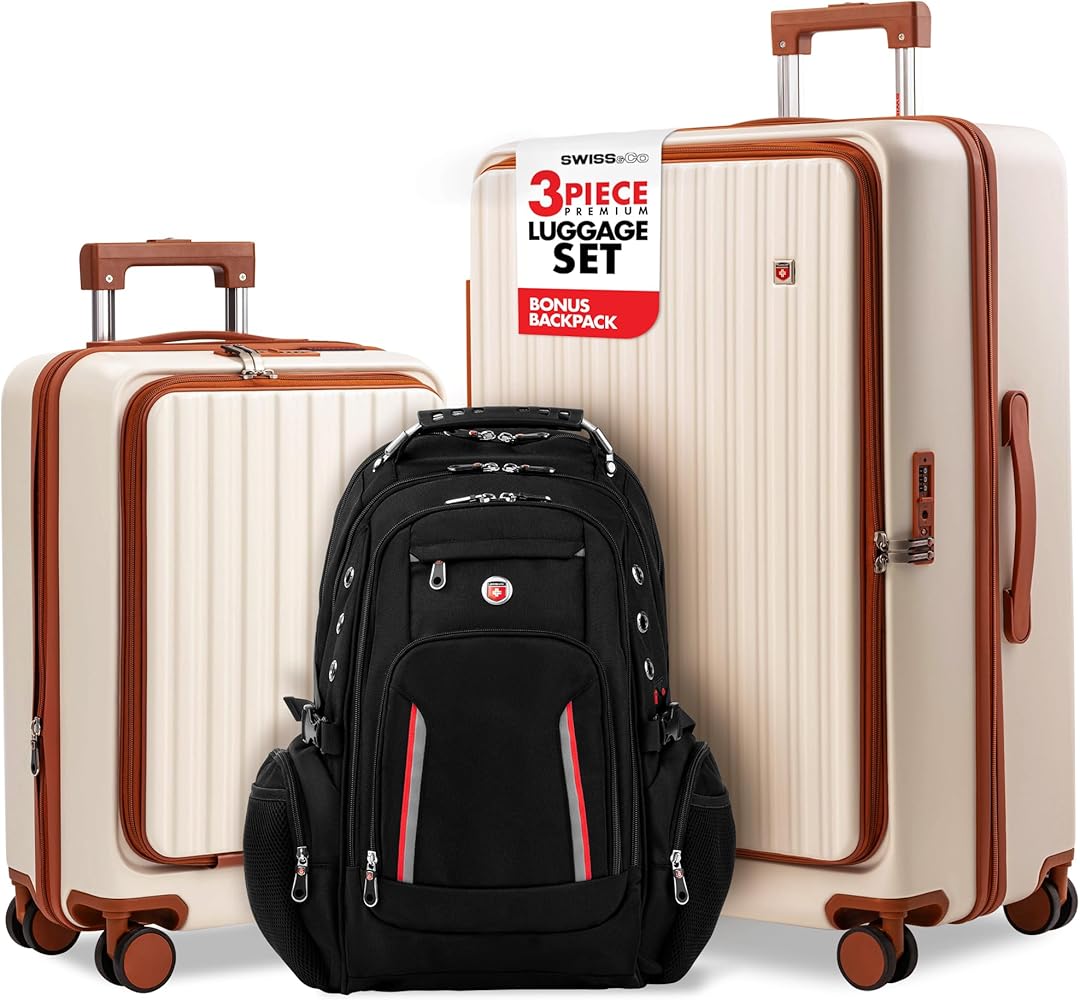 Amazon.com | SWISS&CO 3-Piece Premium Luggage Set – Hardshell