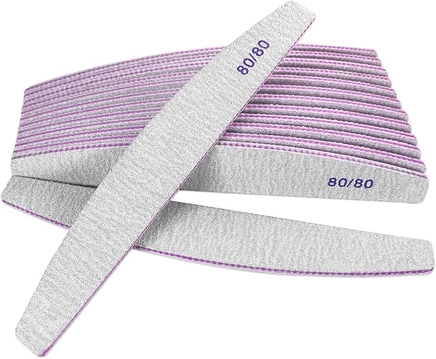 Amazon.co.jp: 80/80グリットネイルファイル(10パック)、アクリル