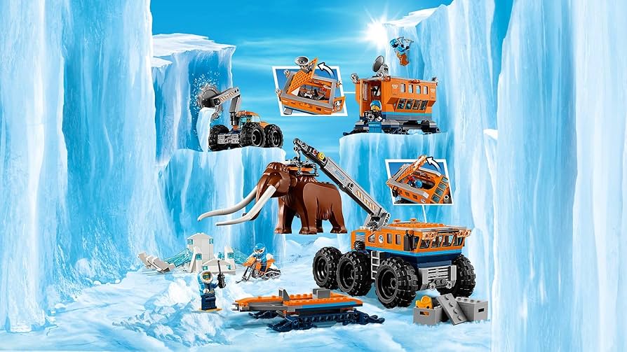 Amazon.com: City Arctic Mobile Exploration Base Toy, Crane Vehicle