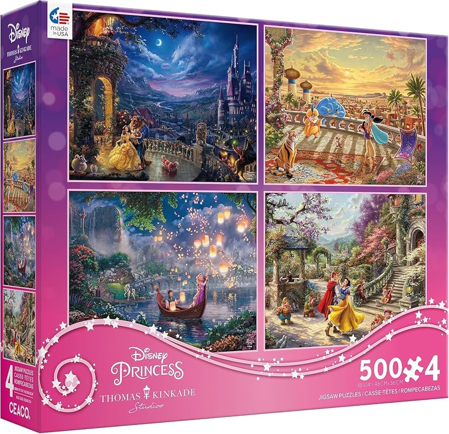 Amazon | Ceaco トーマス・キンケード ディズニープリンセス 4パック
