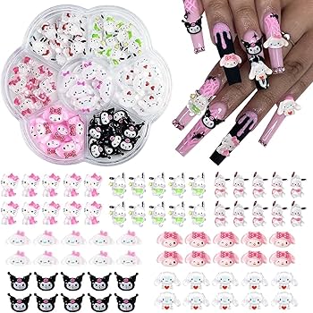 Amazon.co.jp: YAYAMIYA ネイルアートチャーム キティ サンリオ 70個