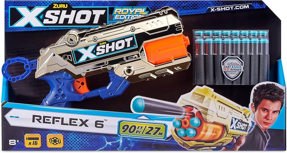 Amazon.com: X-Shot Excel Royale Edition Reflex 6 Foam Dart Blaster