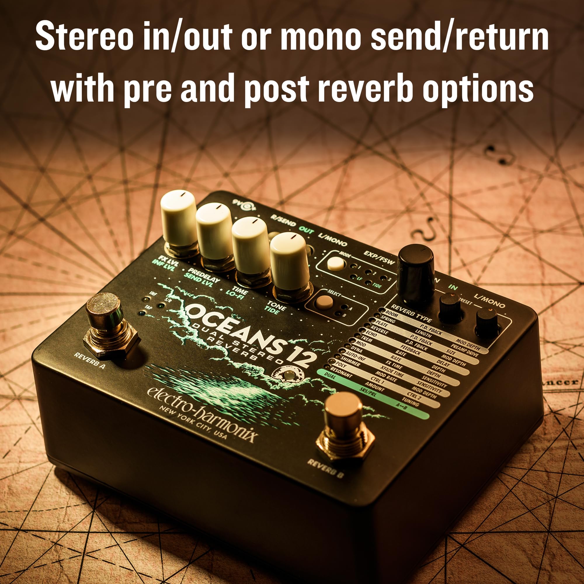 Amazon | electro-harmonix/OCEANS 12 Dual Stereo Reverb エレクトロ