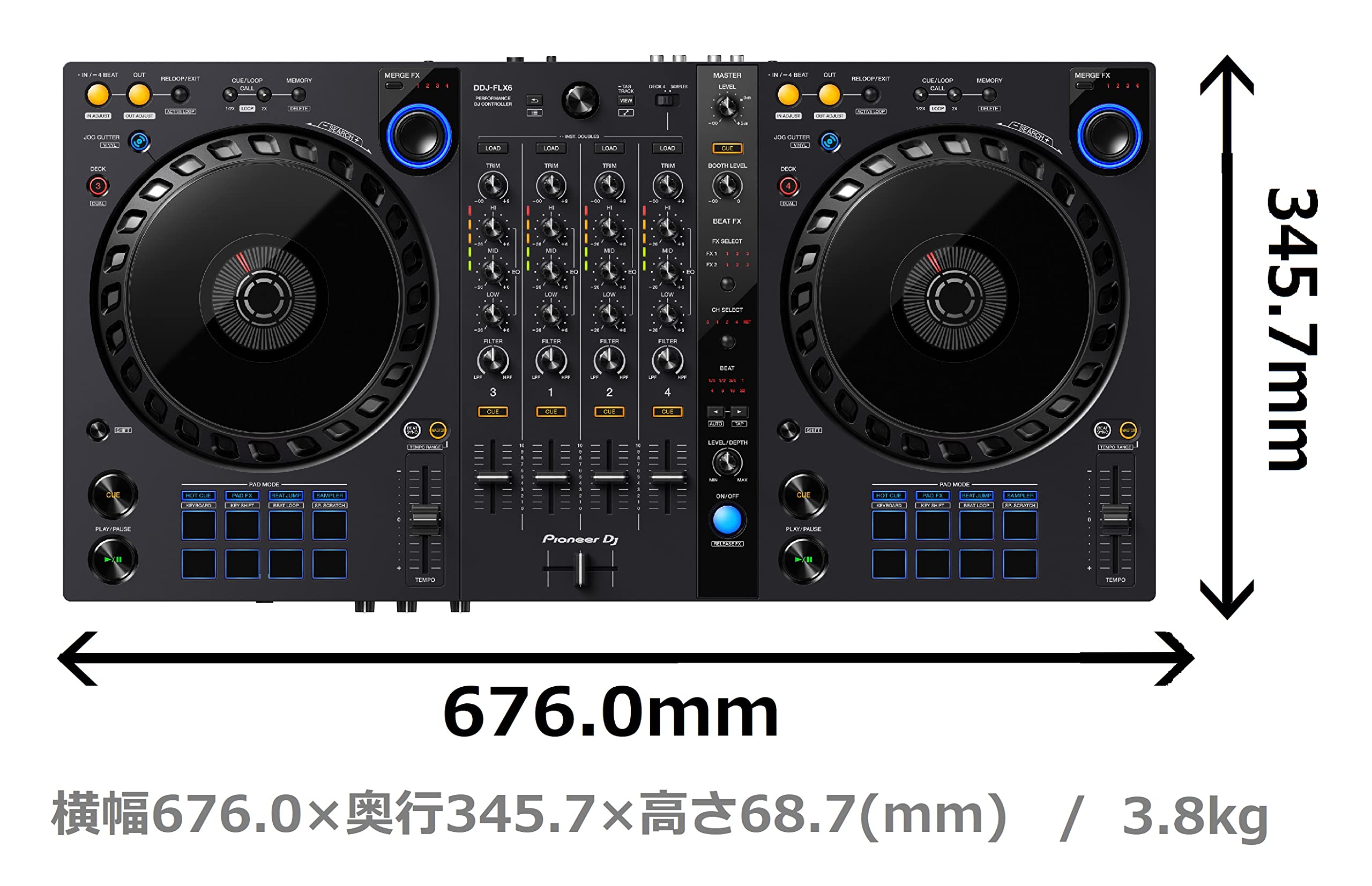 Amazon | Pioneer DJ 4ch DJコントローラー rekordbox・Serato DJ Pro