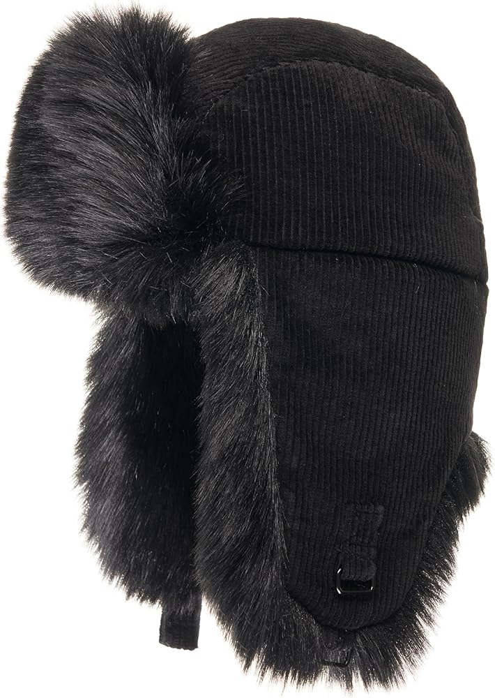 Amazon.com: Futrzane Corduroy Trapper Hat - Mens Winter Hats with