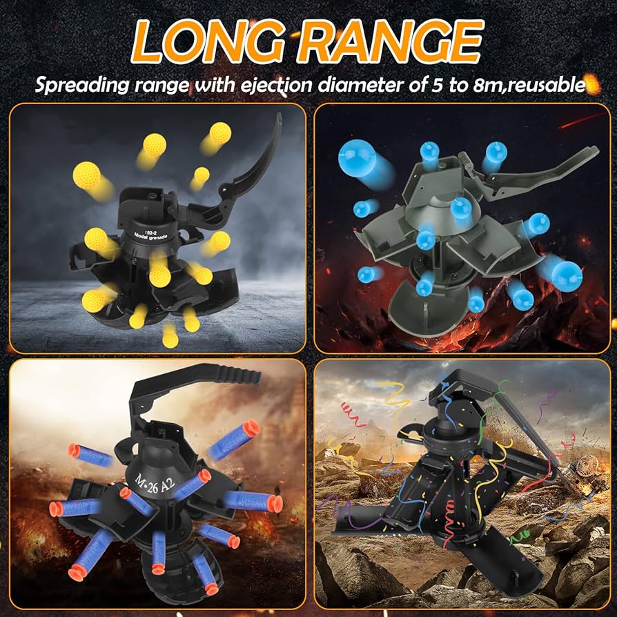 Amazon.com: Toy-Hand Grenade for CS Battle Game,with 9 Foam Ammo