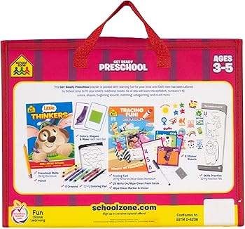 School Zone Get Ready Preschool Learning Playset: Pre-K, Workbooks