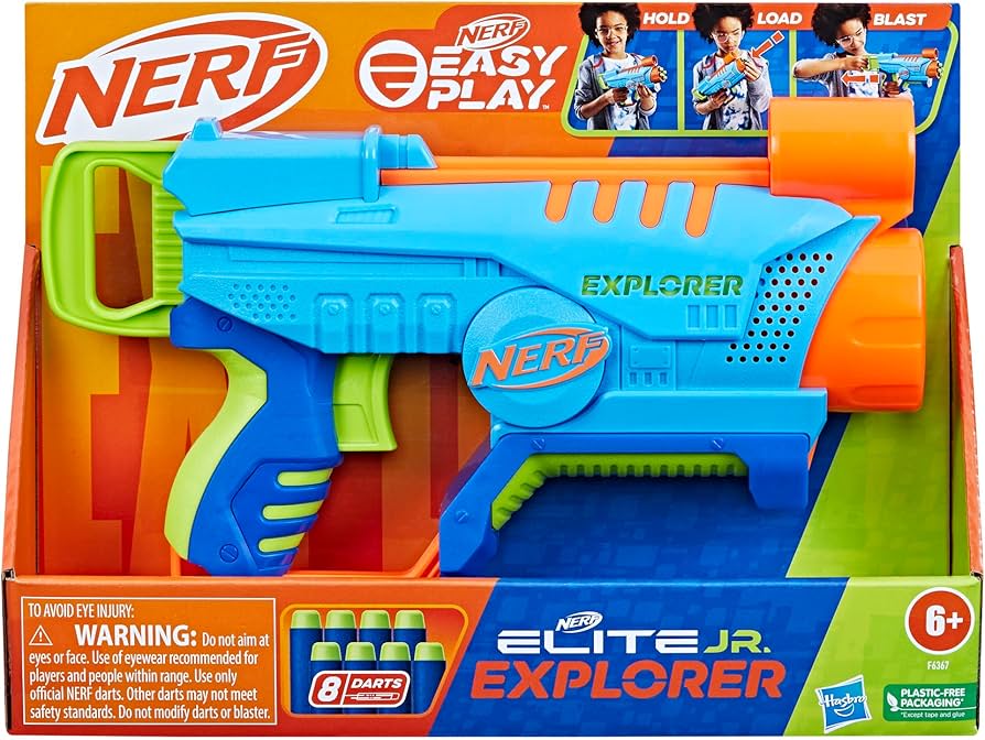 Amazon.com: NERF Elite Junior Explorer Easy-Play Toy Foam Blaster