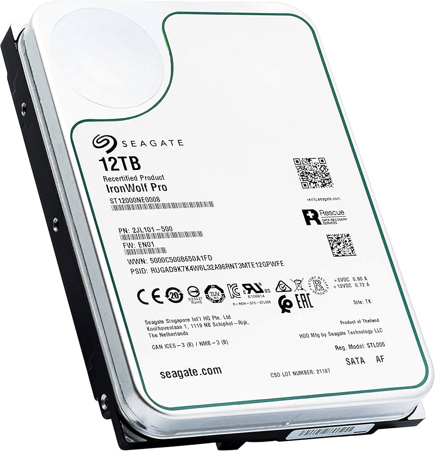 Amazon.com: Seagate IronWolf Pro 12TB NAS Internal Hard Drive HDD