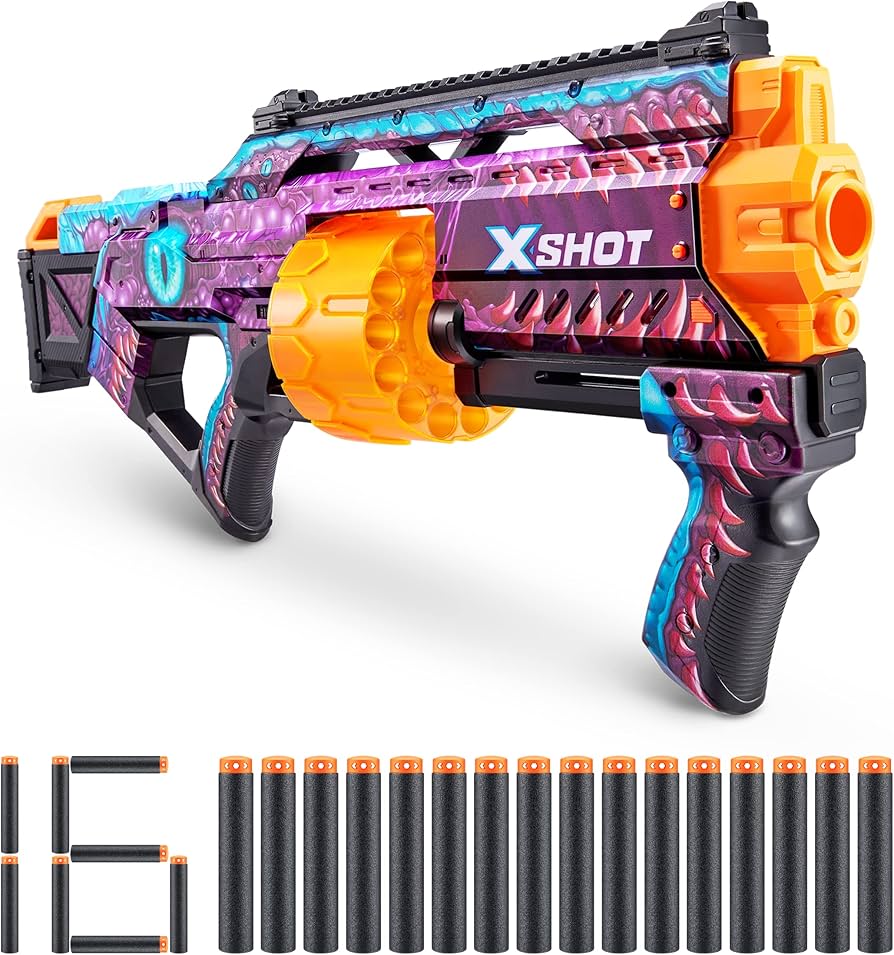 X-Shot Skins Last Stand Dart Blaster - Enigma Skin by ZURU with 16