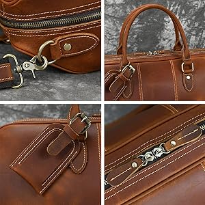 Amazon | トラベルバッグ 本革 メンズ 大容量 レザー ボストンバッグ