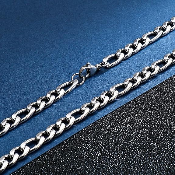 Stainless Steel Figaro Chain 45-76 cm Men's Chain Stainless Steel