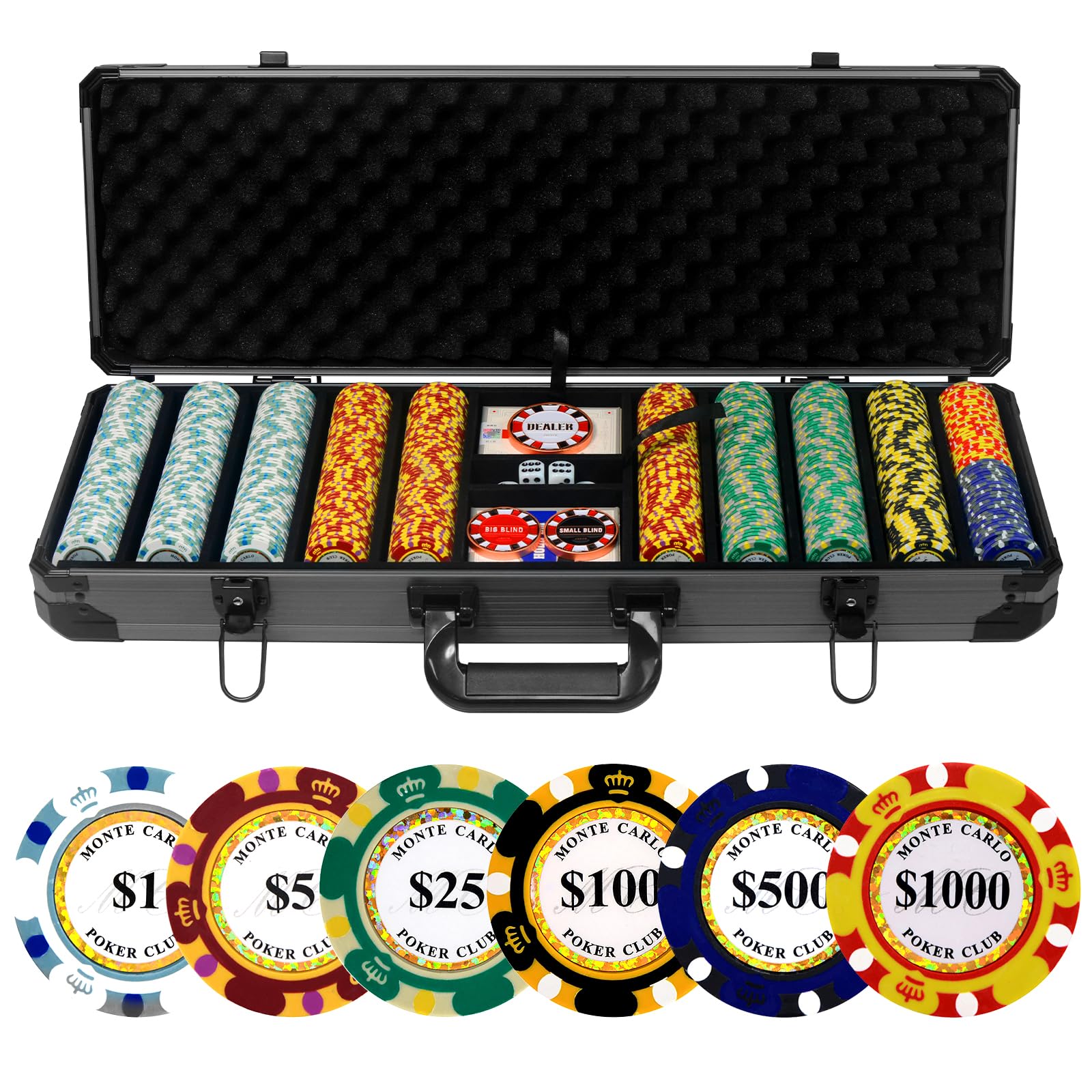 Amazon | JIESITE クレイポーカーチップセット 14g ポーカーチップ500