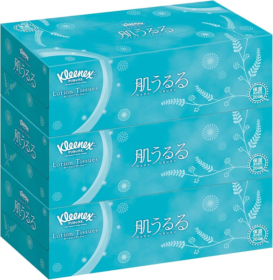 Amazon.co.jp: クリネックス ローションティシュー 肌うるる 408枚(204