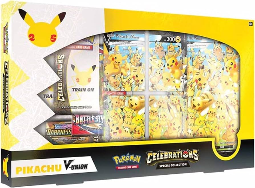 Amazon.com: Pokemon TCG: 25th Anniversary Pikachu V Union