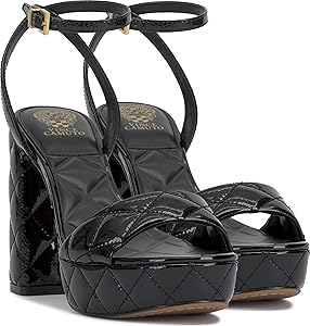 Amazon.com | Vince Camuto Women's Pendry Quilted Platform Sandal