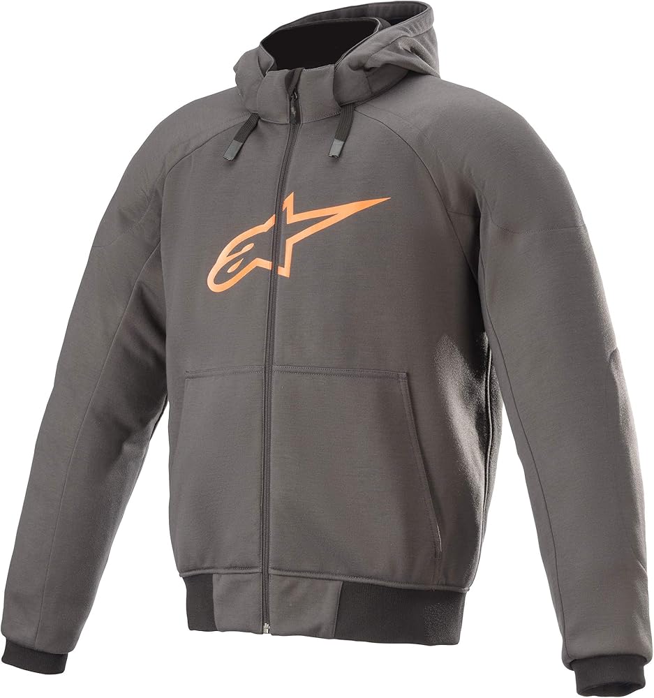 Amazon.com: Alpinestars Chrome Sport Hoodie (Tar Gray/Flame Orange