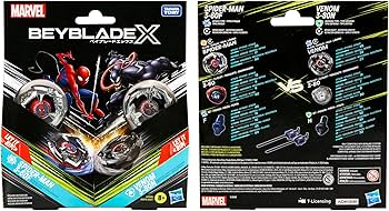 Amazon.com: Beyblade X Marvel Collab Spider-Man 3-60F vs. Venom 3