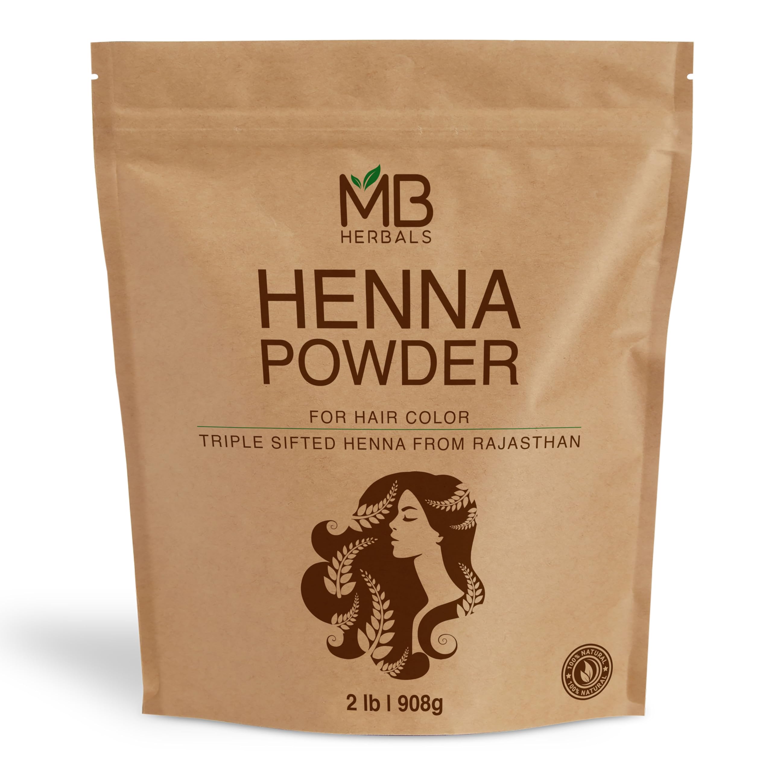 Amazon.com : MB Herbals Henna Powder 2 LB | Two Pound Bulk Saver