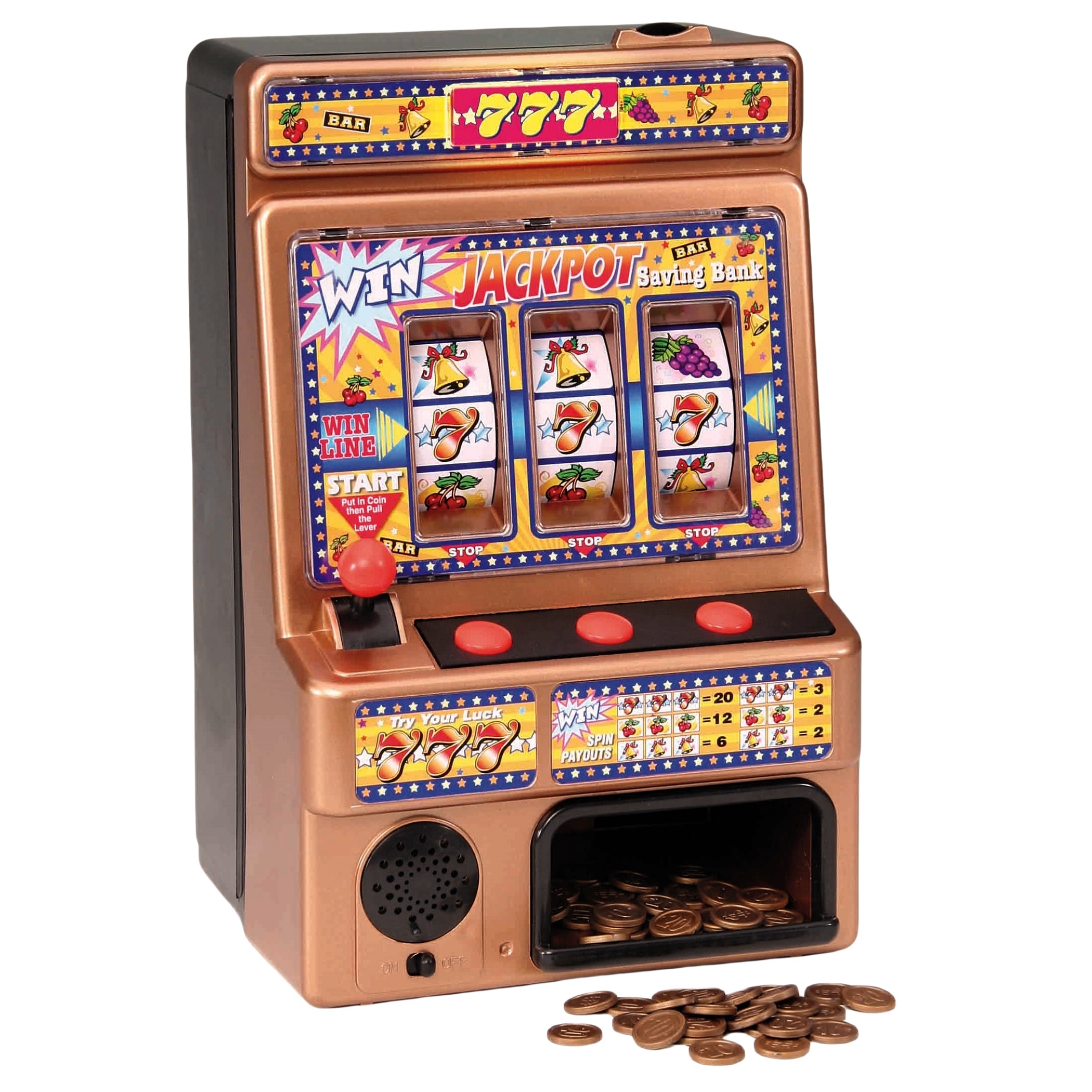 Amazon.com: Trisquirrel Jumbo Slot Machine with 48 Tokens,777