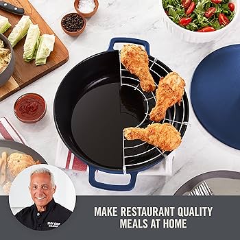 Amazon.com: Zakarian x Dash Nonstick Cast Iron Braiser - Oven-Safe