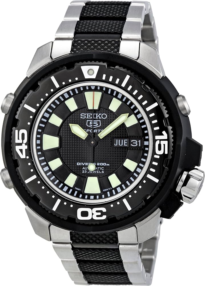 Seiko SKZ253 SKZ253K1 Frankenmonster Black Black Dial Rare