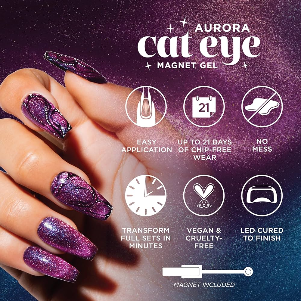 Amazon.com: Gelish Aurora Cat Eye Effect Magnet Gel Polish