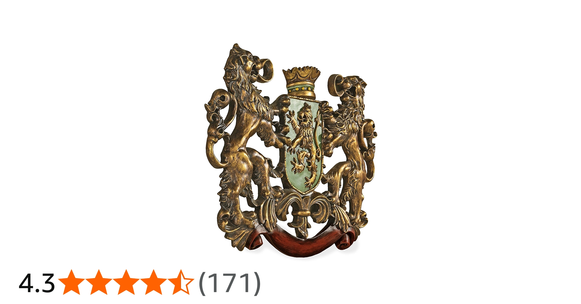 Amazon.co.jp: 英国壁彫刻 王家のライオン 紋章 彫像 装飾/Design