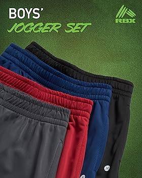 Amazon.com: RBX Boys Sweatpants - 4 Pack Performance Tricot Boys