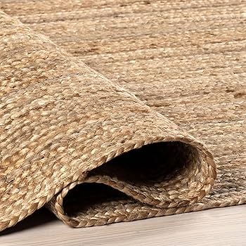 Amazon.com: nuLOOM 8 Square Rigo Jute Hand Woven Area Rug, Natural